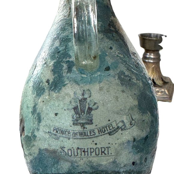 Upcycled Mid-Century Glass and Brass Candle Holders, Hand Painted & Decoupaged - Picture 10 of 16